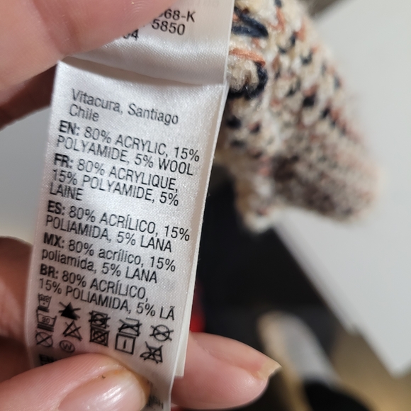 Roxy Boho Knit Cardigan Longline Open Front Tribal Aztec M - Picture 7 of 7